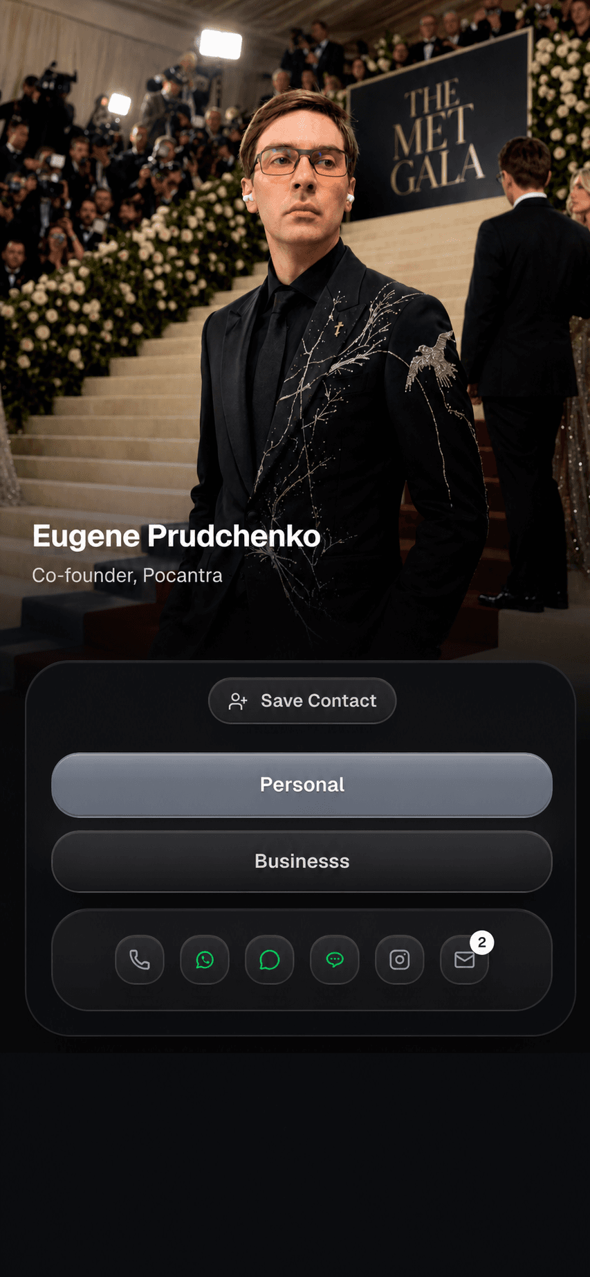 Pocantra public profile preview